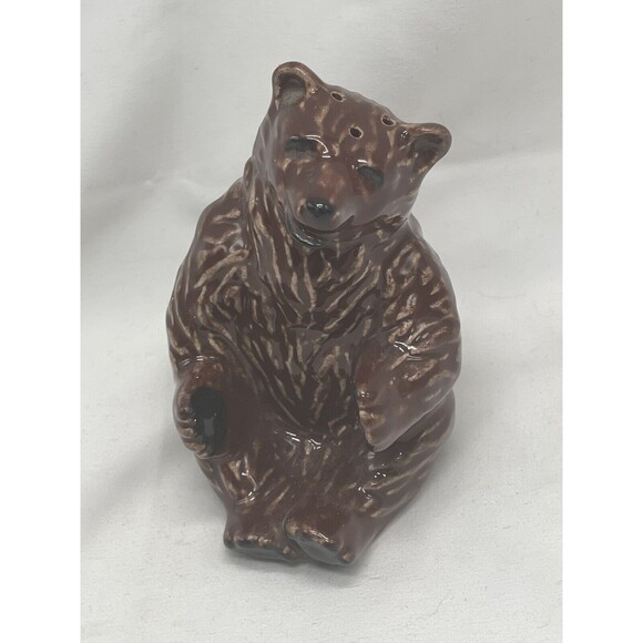 Vintage Ceramic Arts Studio Brown Bear Salt & Pepper Shaker - Picture 1 of 12